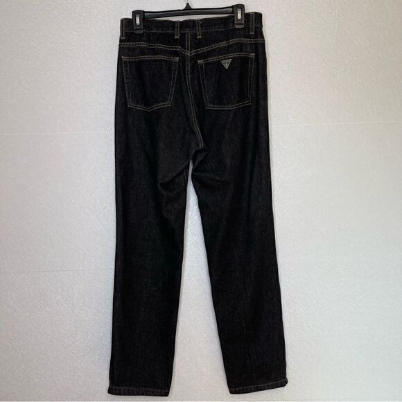 Guess Vintage High Waist Straight Leg Jeans Black 31 - Picture 5 of 9